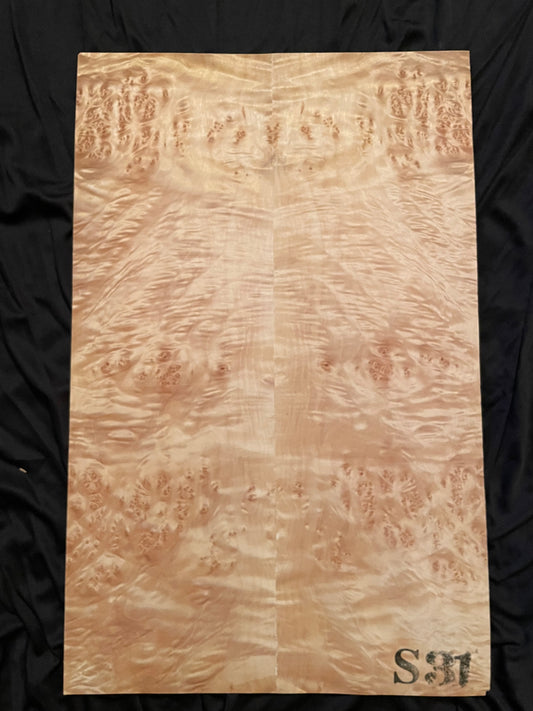 Bookmatched 3A Burl Maple Veneer