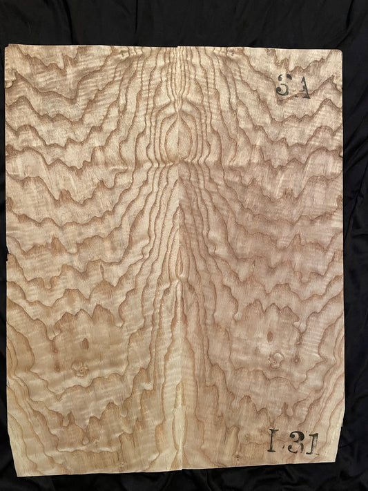 Bookmatched 3A Quilted Ash Veneer